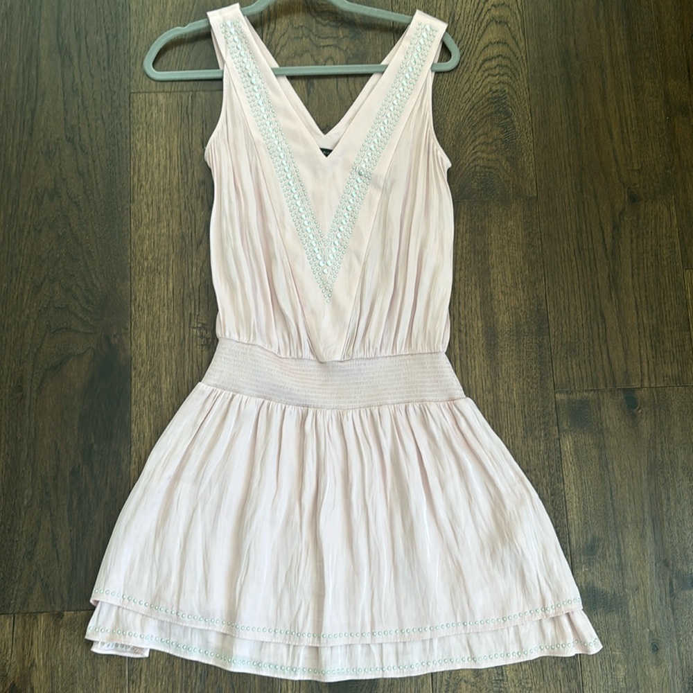 Light blush pink silky dress